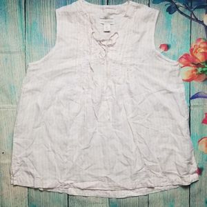Cynthia Rowley linen striped top size M